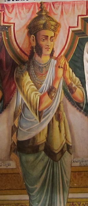 Король Деванампия Тиссы. Современная живопись. Шри-Ланка. Анурадхапура. Фото Лимарева В.Н.