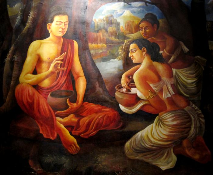  Размышления Будды
 под деревом бодхи.  Шри-Ланка. Современная живопись. (Фото Лимарева В.Н.)