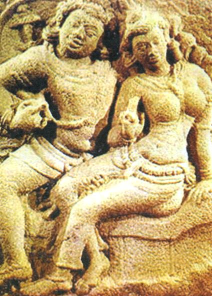 Супруги. Древнеиндийская скульптура.